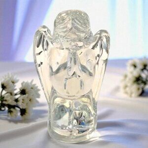 Crystal Glass Praying Girl Angel